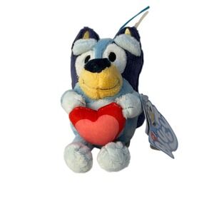 Bluey Plush Stuffed Animal with Red Heart 5"